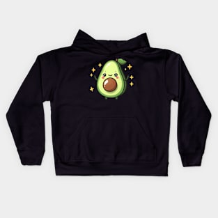 Little happy kawaii avocado Kids Hoodie